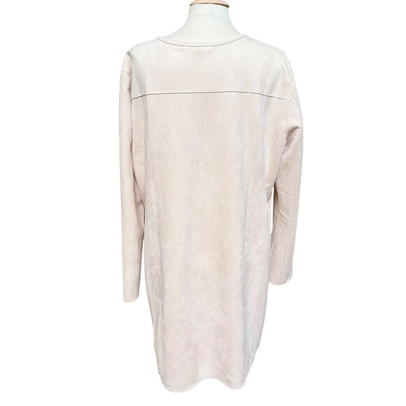 Cactus + Pearl Open Front Longline Blazer Cardigan Duster Soft Pink  XXL Stretch - Picture 5 of 11